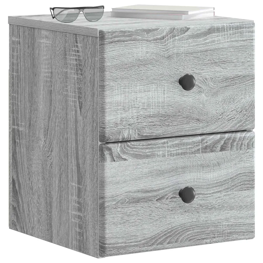 Cabinet de chevet mural 2 pcs Sonoma gris 34,5 x 33 x 40 cm - 3