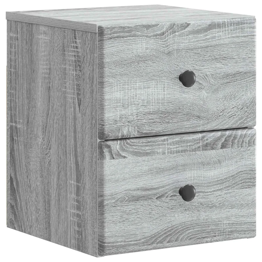 Cabinet de chevet mural 2 pcs Sonoma gris 34,5 x 33 x 40 cm - 5