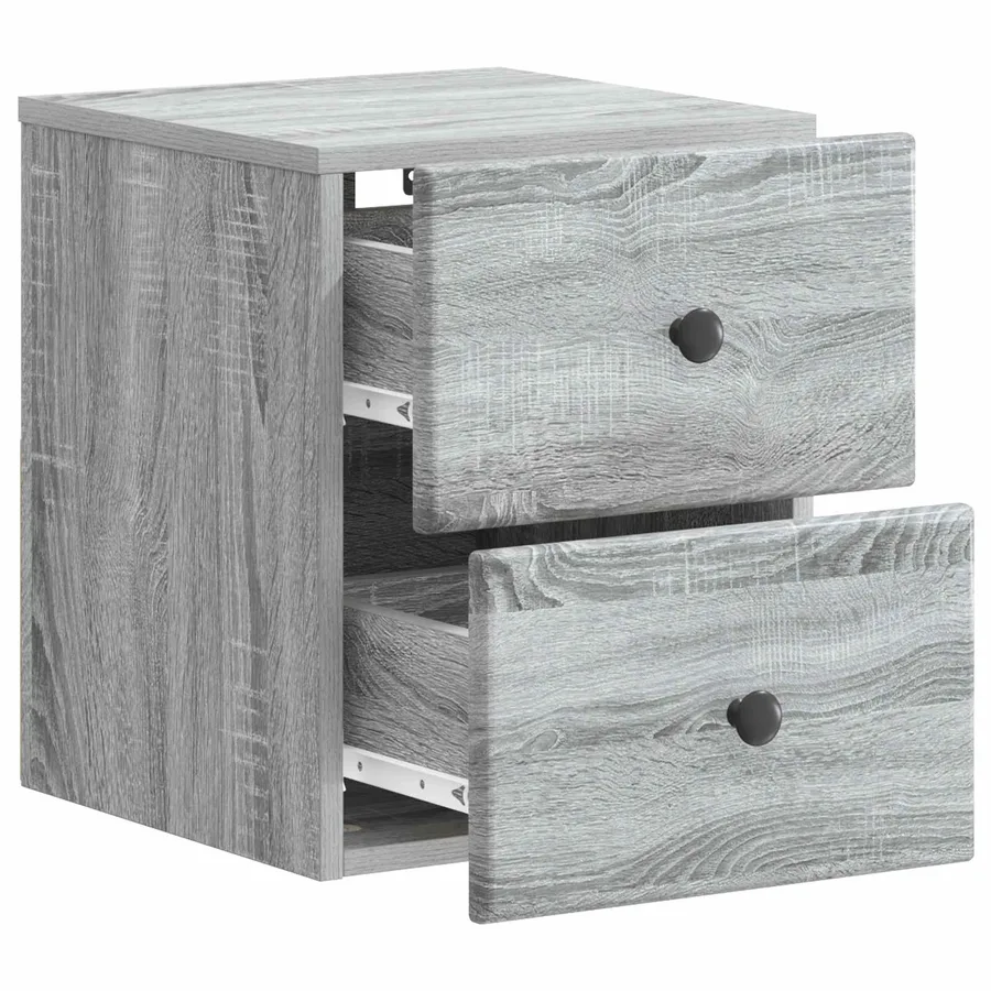 Cabinet de chevet mural 2 pcs Sonoma gris 34,5 x 33 x 40 cm - 6