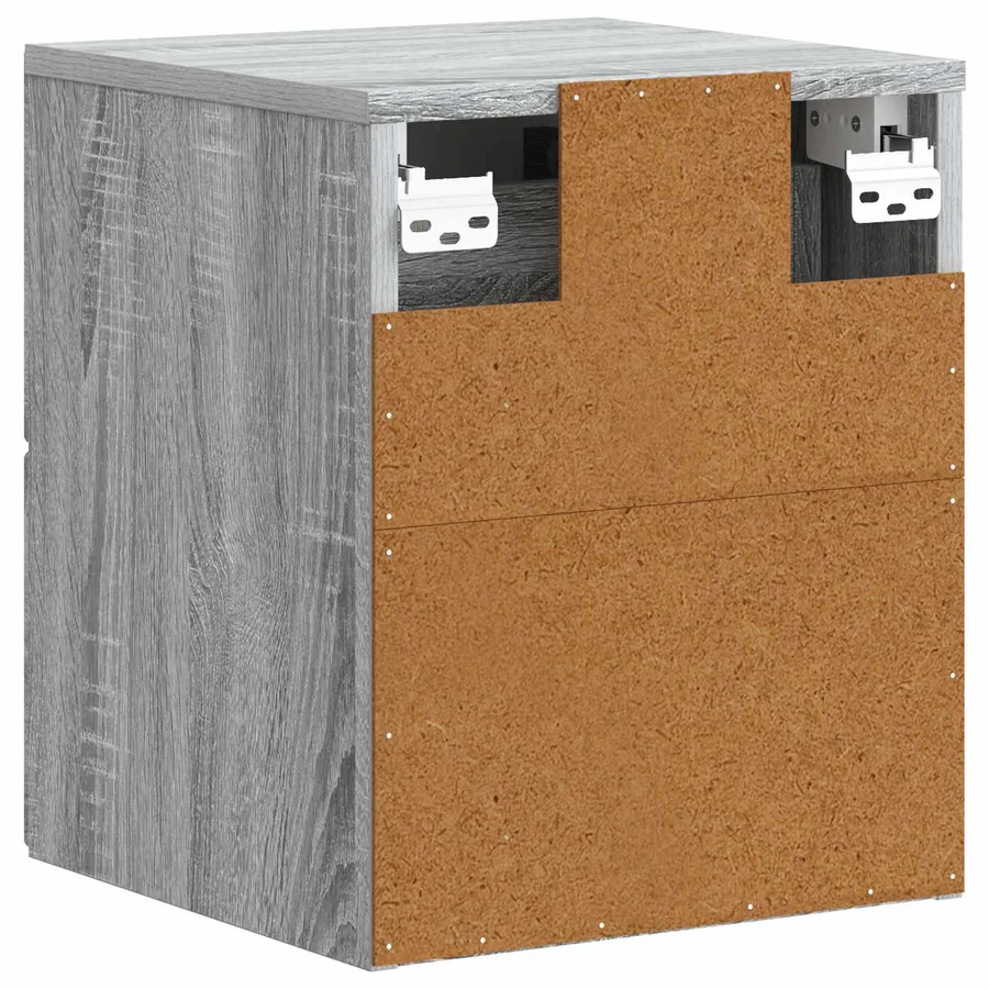 Cabinet de chevet mural 2 pcs Sonoma gris 34,5 x 33 x 40 cm - 9