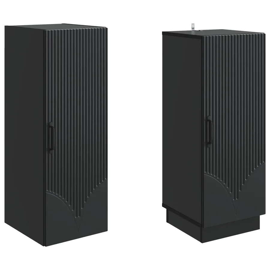 Ensemble de Meubles 2 pcs Noir Bois d'ingénierie - 4