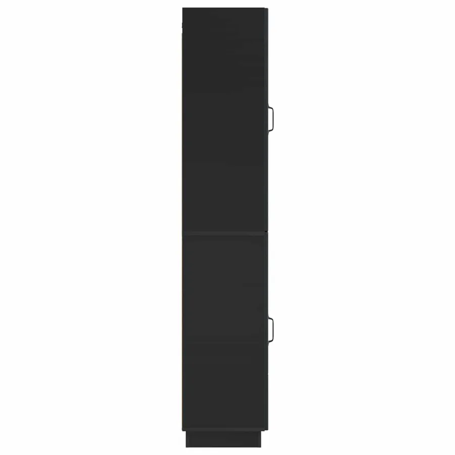 Ensemble de Meubles 2 pcs Noir Bois d'ingénierie - 6