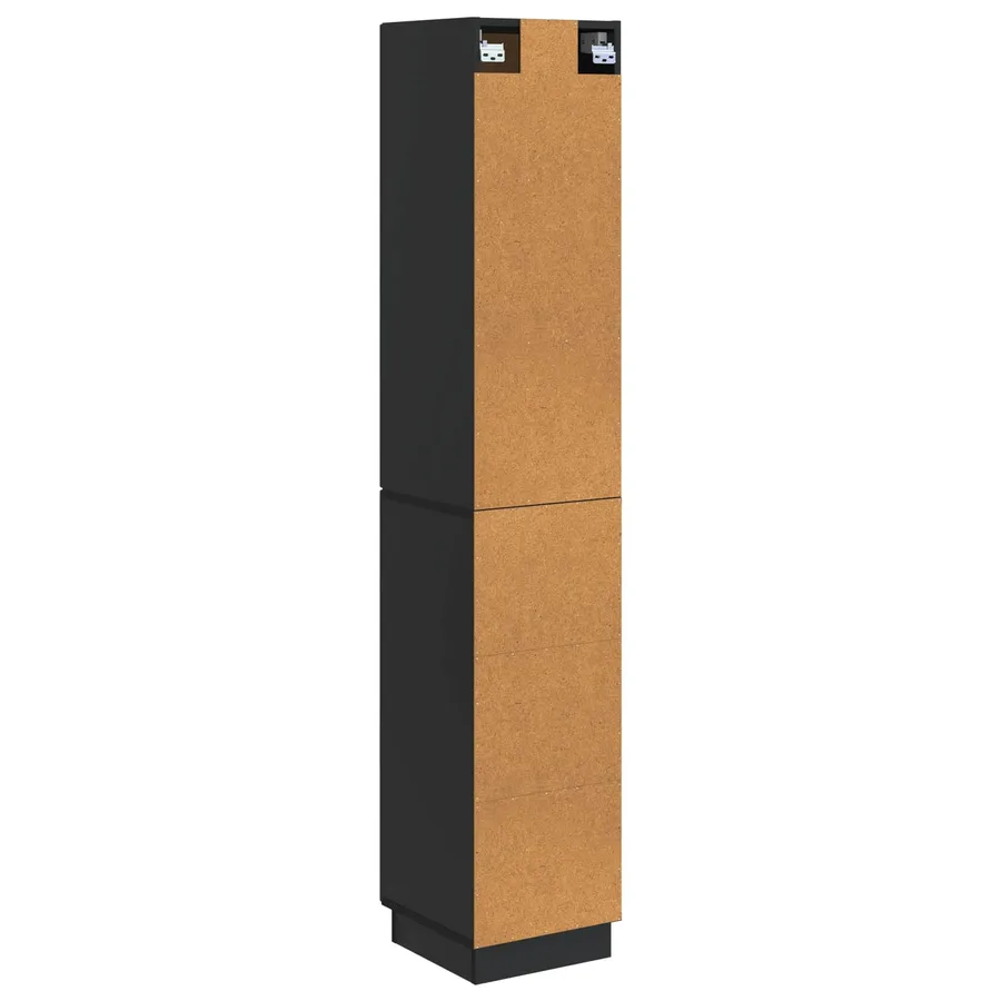 Ensemble de Meubles 2 pcs Noir Bois d'ingénierie - 7