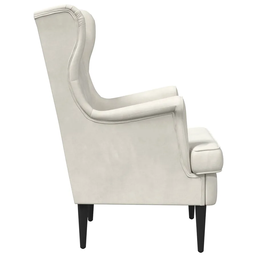 Fauteuil Crème Velours - 5