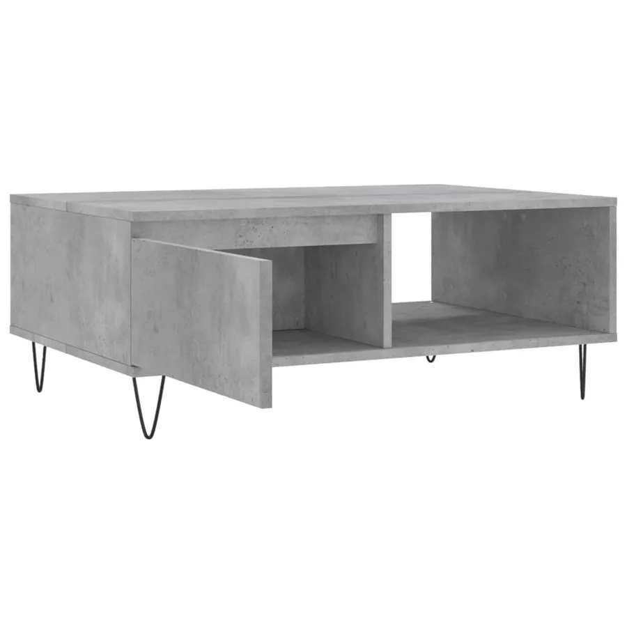 Table basse gris béton 90x60x35 cm bois d'ingénierie - 6