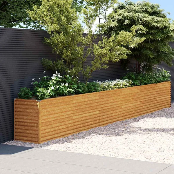Jardinière surélevée 578 x 50 x 69 cm Acier Corten