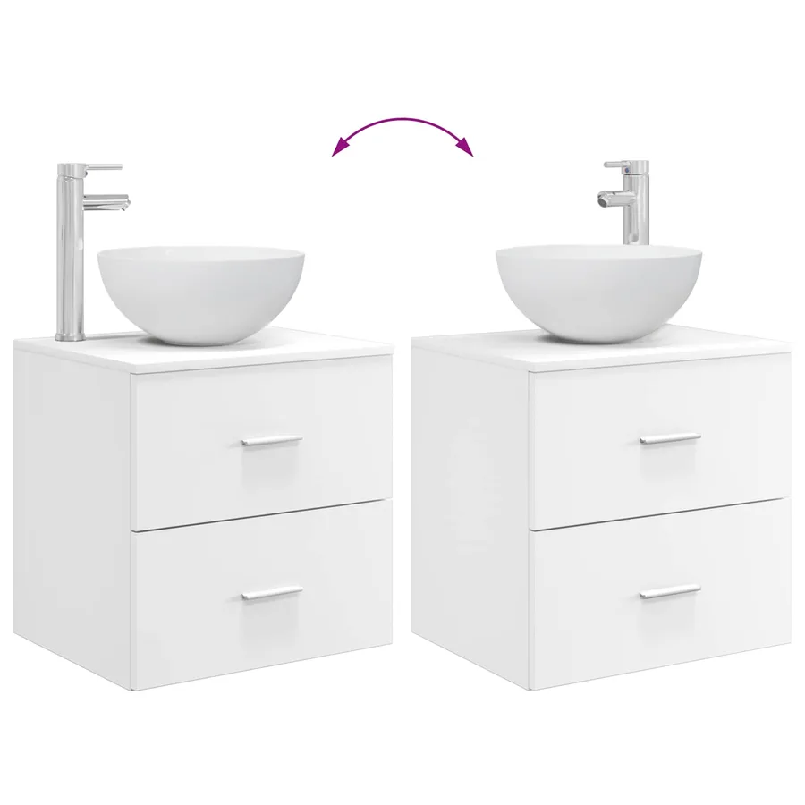 Ensemble de mobilier de salle de bain 5 pcs Blanc - 13