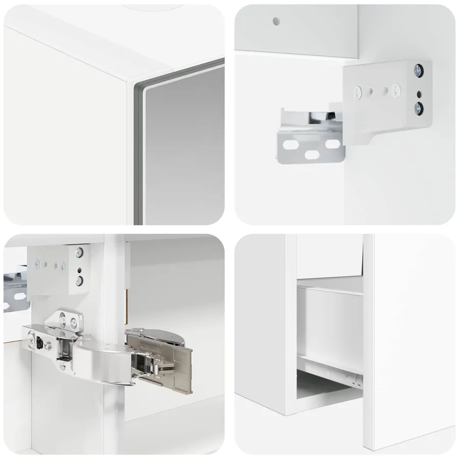 Ensemble de mobilier de salle de bain 5 pcs Blanc - 9