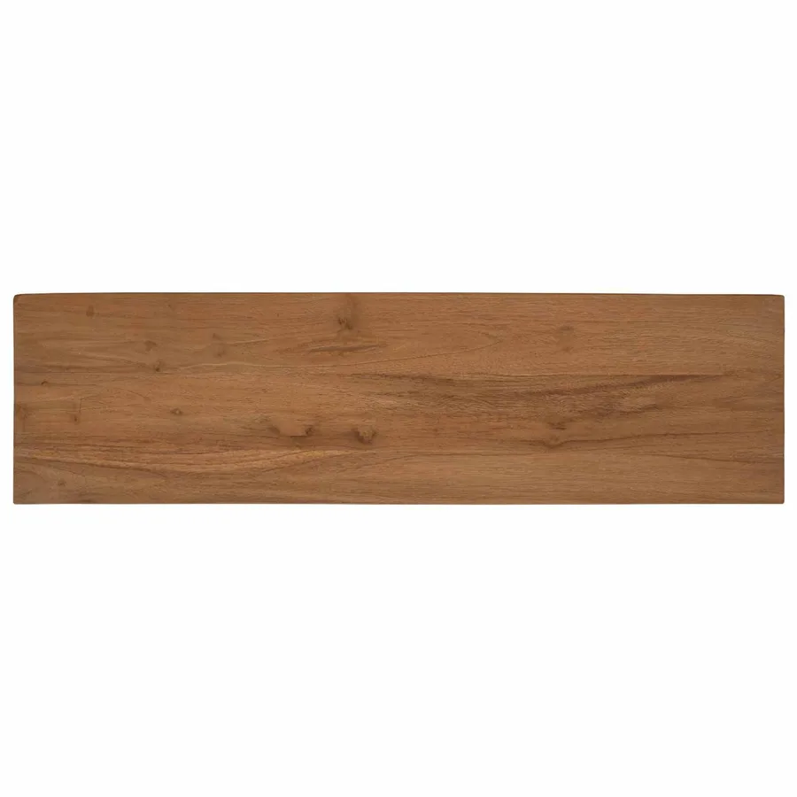 Meuble TV 110 x 30 x 35 cm Naturel Bois de teck massif - 5