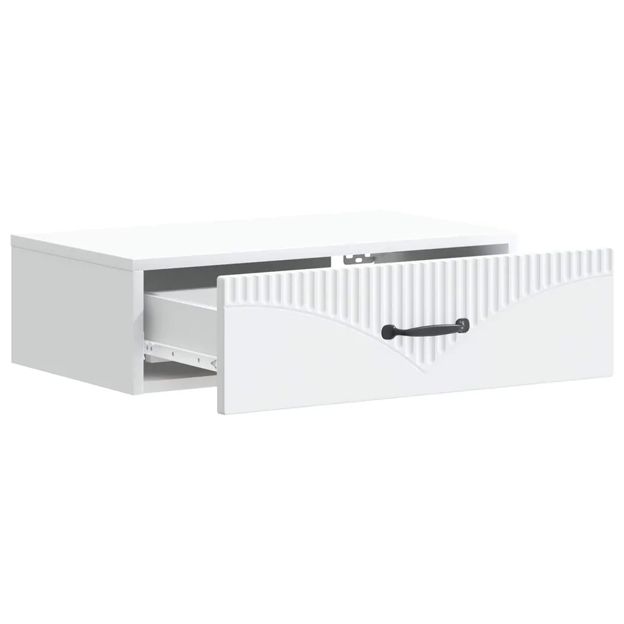 Table d'appoint murale Blanc 59 x 34,5 x 17 cm - 4