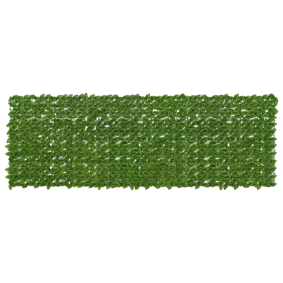 Écran de balcon avec feuilles Vert et jaune 300 x 100 cm