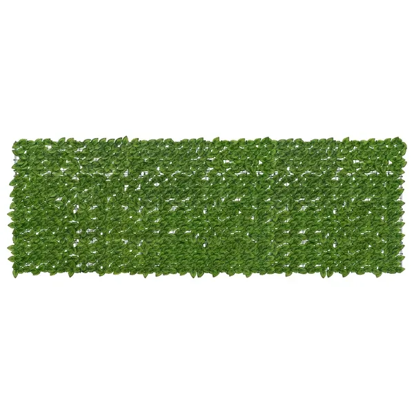 Écran de balcon avec feuilles Vert et jaune 300 x 100 cm