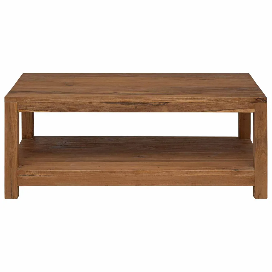 Table basse Naturel 100 x 50 x 40 cm Bois de teck massif - 2