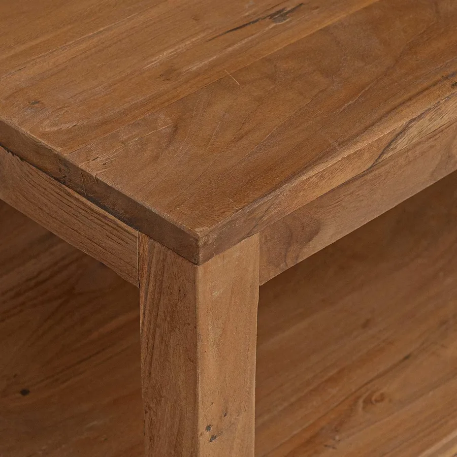 Table basse Naturel 100 x 50 x 40 cm Bois de teck massif - 5