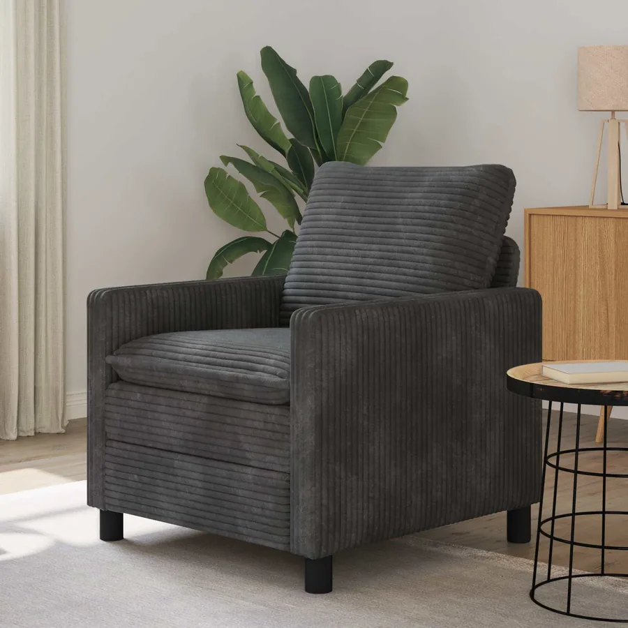 Canapé Gris foncé 76 x 81 x 87,5 cm Polyester