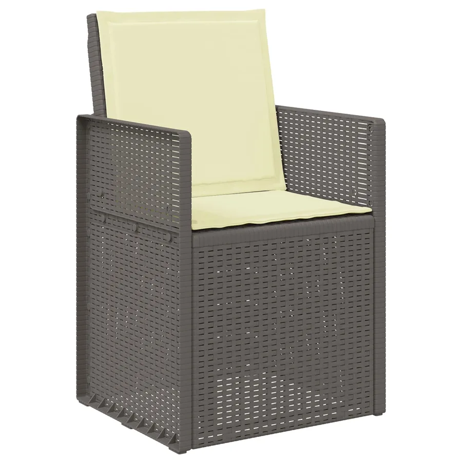 Ensemble de salle à manger pour jardin avec coussin 7 pcs PP - 6