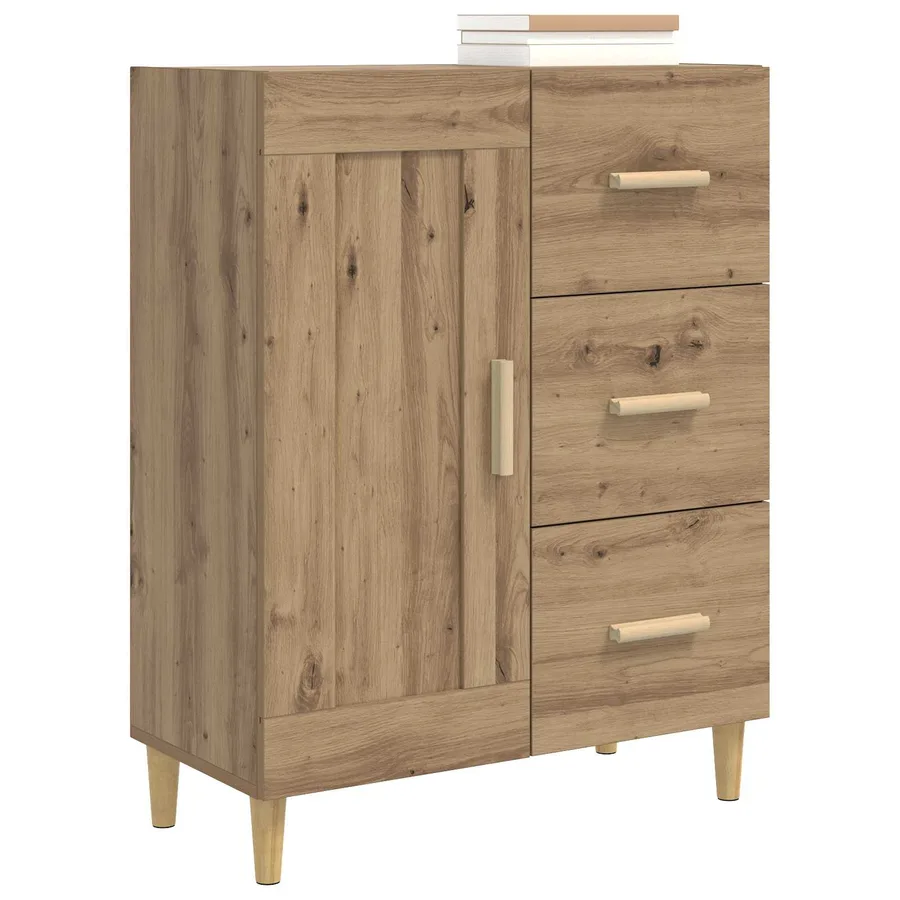 Buffet Chêne artisanal 69,5 x 34 x 90 cm Bois d'ingénierie - 4