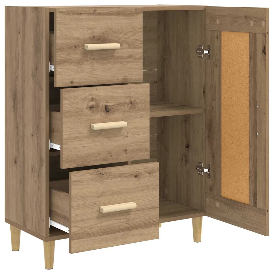 Buffet Chêne artisanal 69,5 x 34 x 90 cm Bois d'ingénierie - 7