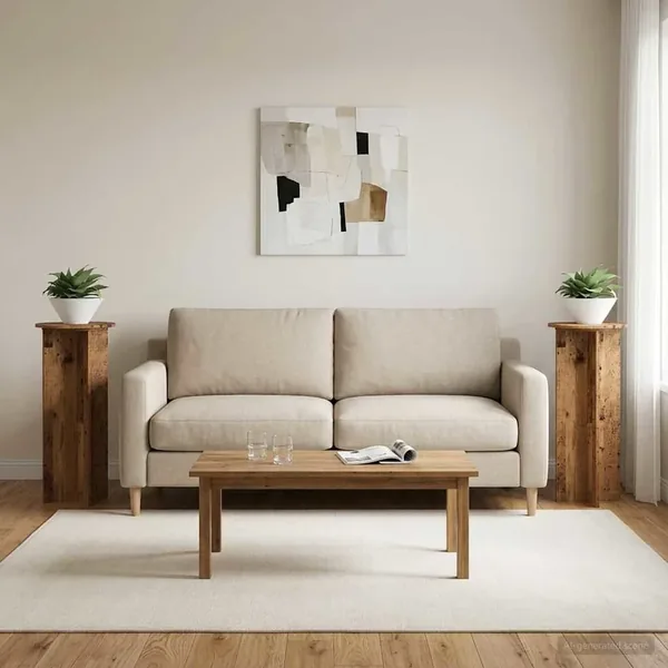 Support de Plante 2 pcs Bois ancien Ø40 x 100 cm