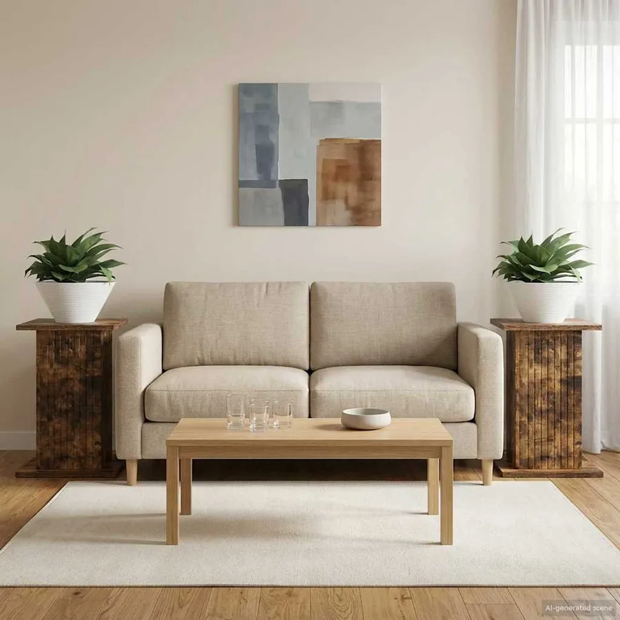 Support de Plante 2 pcs Chêne fumé 30,5 x 30 x 43 cm - 4