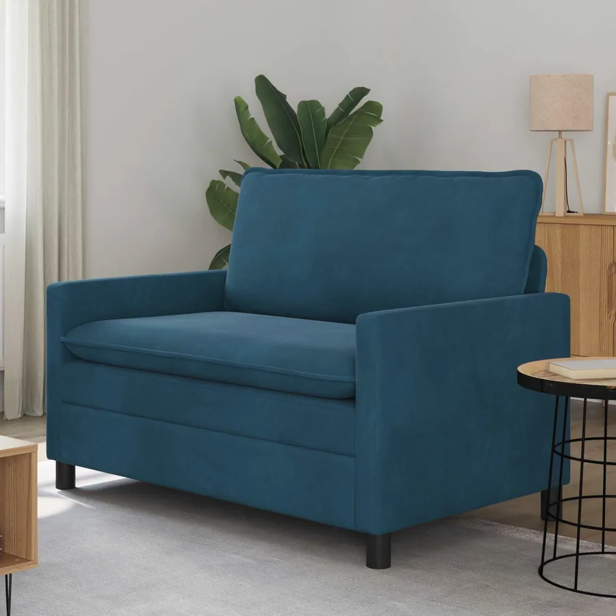 Canapé Bleu 126 x 81 x 87,5 cm Velours