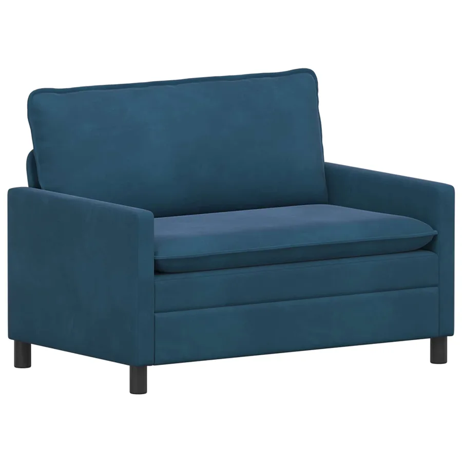 Canapé Bleu 126 x 81 x 87,5 cm Velours - 2