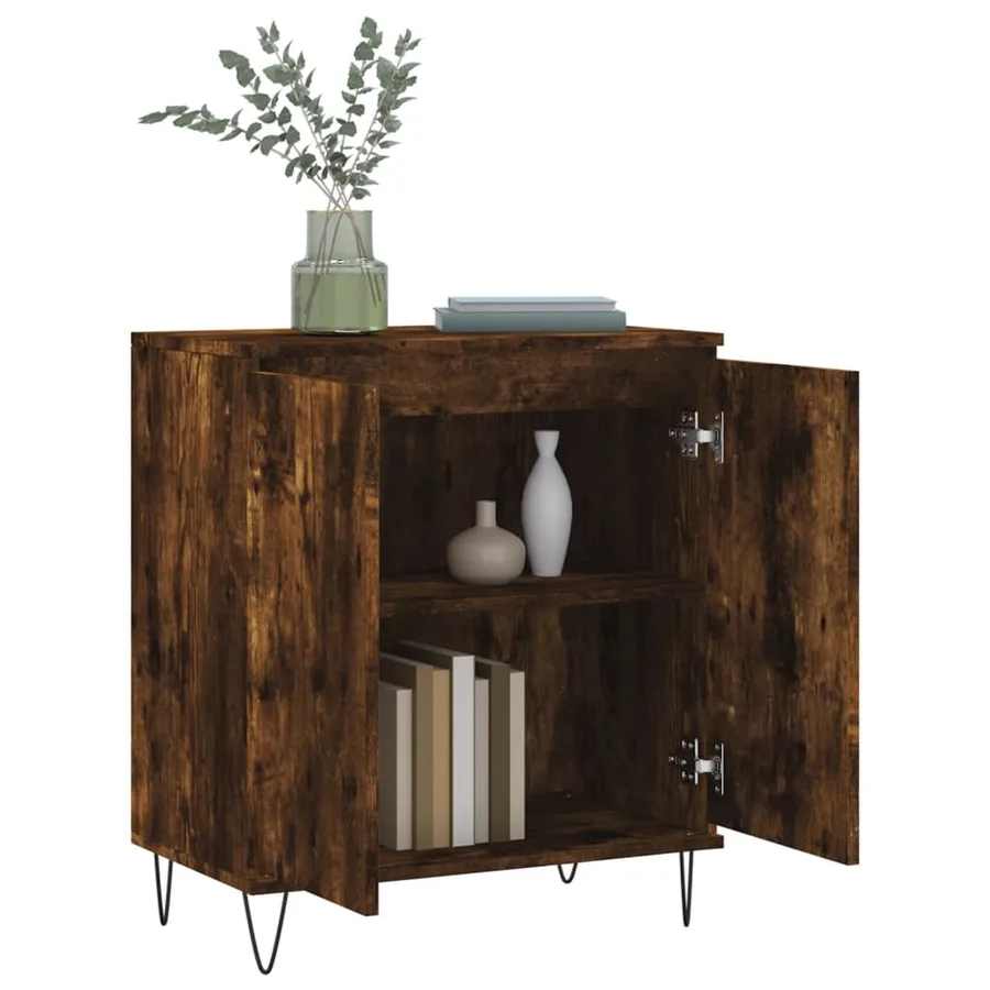 Buffet Chêne fumé 60x35x70 cm Bois d'ingénierie - 4