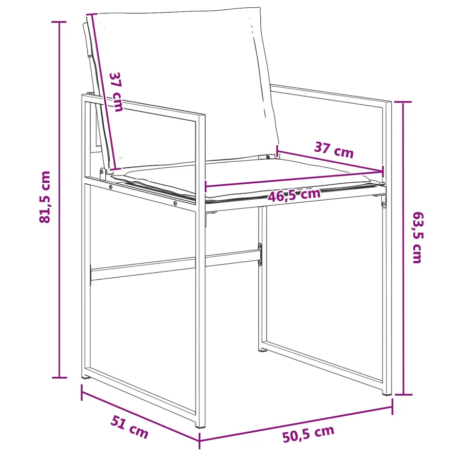 Ensemble de salle à manger pour jardin 5 pcs - 9