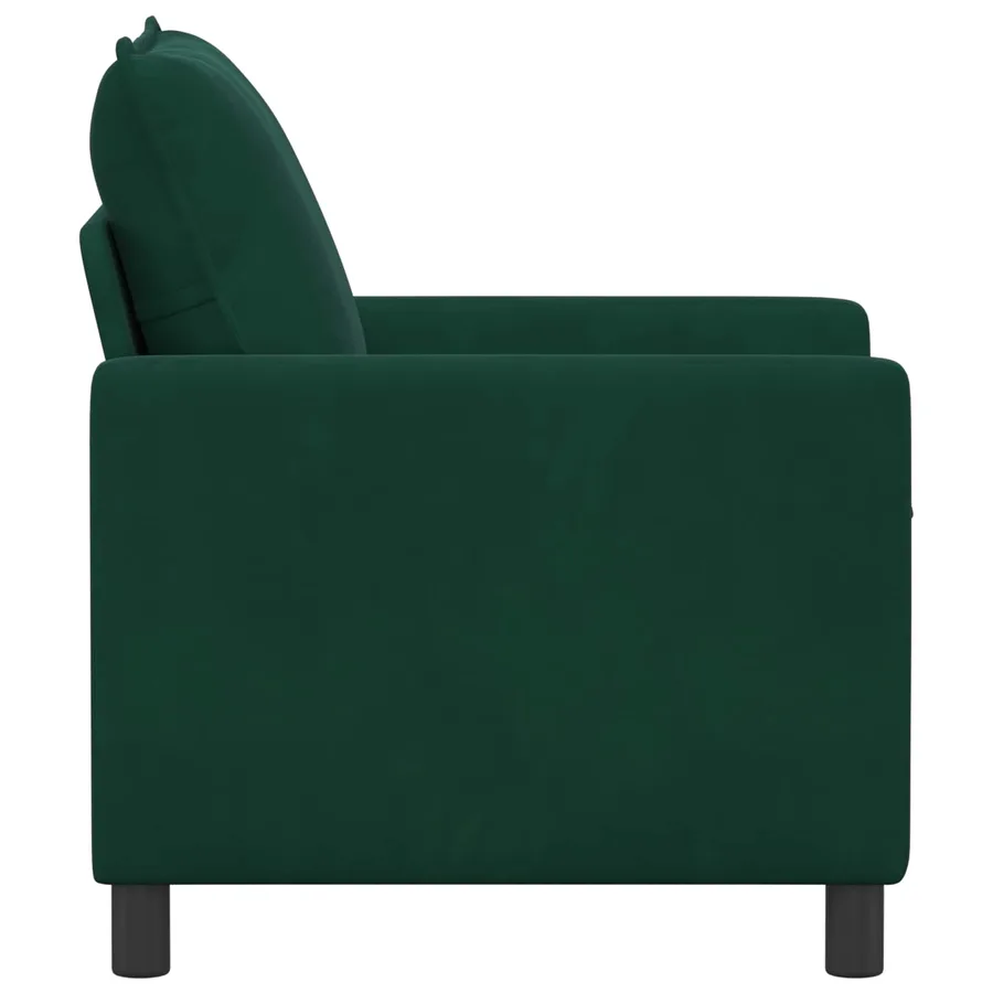 Canapé Vert foncé 76 x 81 x 87,5 cm Velours - 4