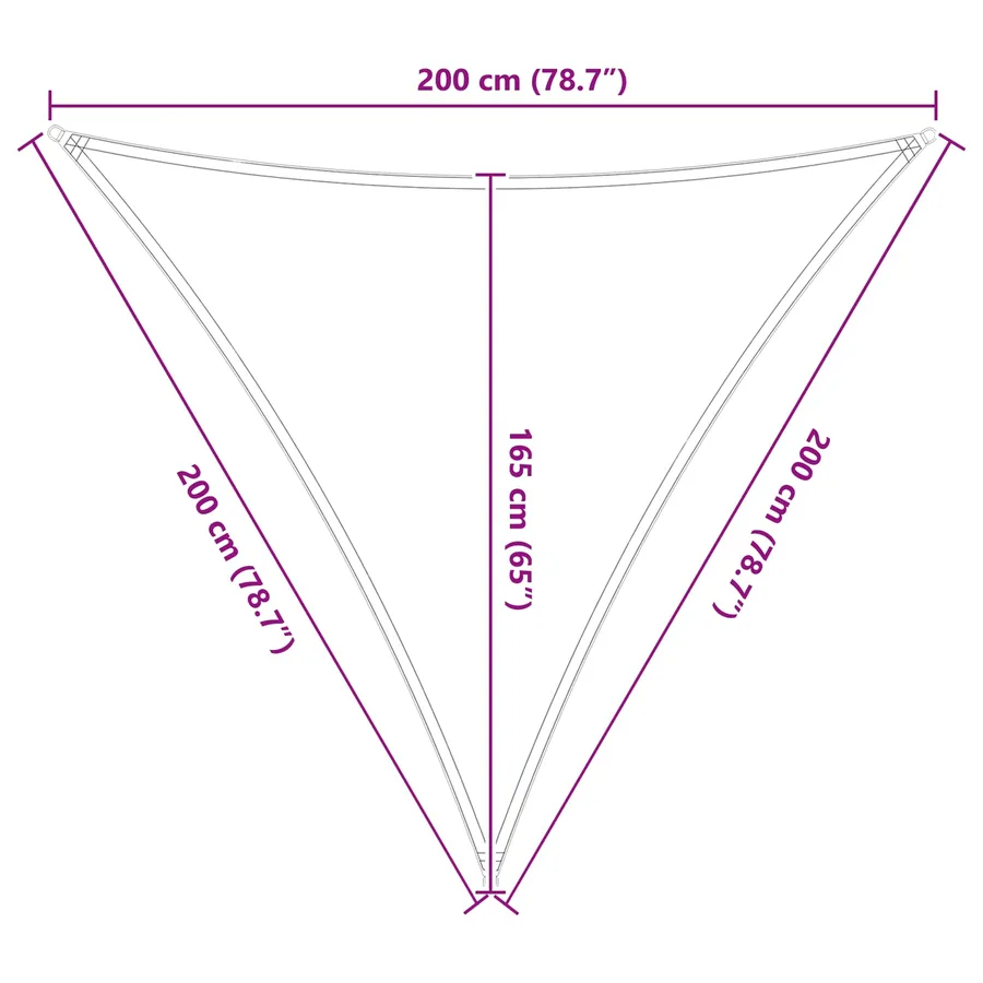 Voile d'ombre Gris clair et blanc 2 x 2 x 2 m - 10
