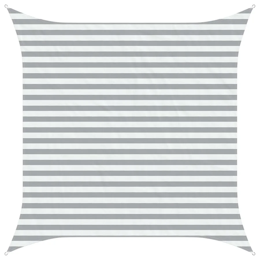 Voile d'ombre Gris clair et blanc 3 x 3 m - 2