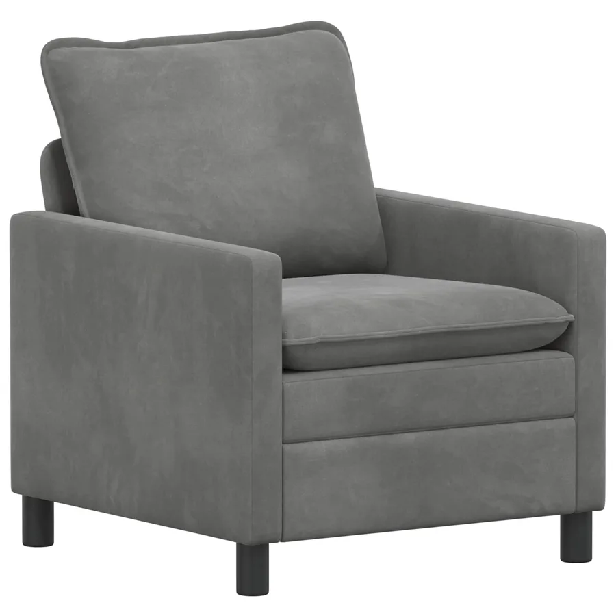 Ensemble de Canapés 2 pcs Gris foncé Velours - 3