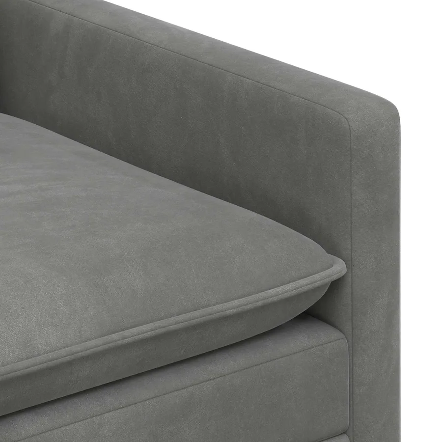 Ensemble de Canapés 2 pcs Gris foncé Velours - 5