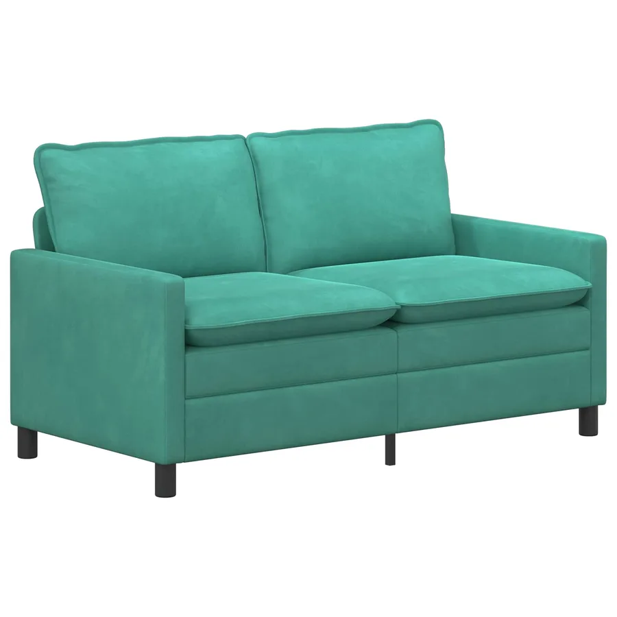 Ensemble de Canapés 2 pcs Turquoise Velours - 4
