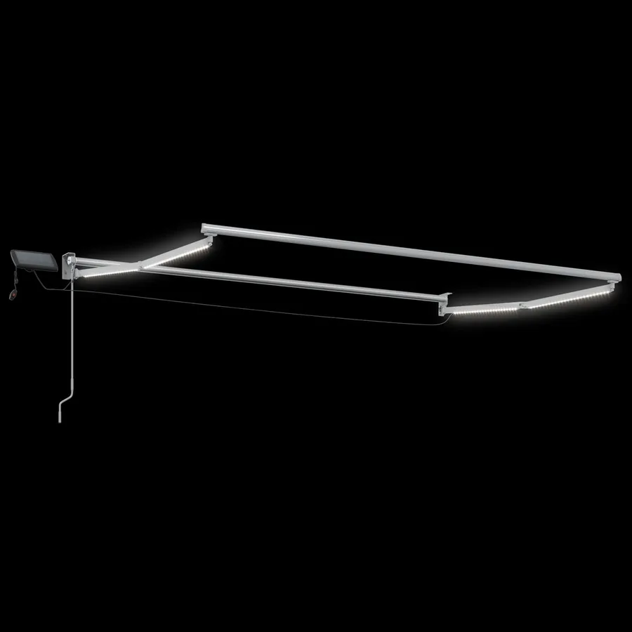 Store rétractable manuel avec LEDs Vert et blanc 3,5 x 2,5 m - 6