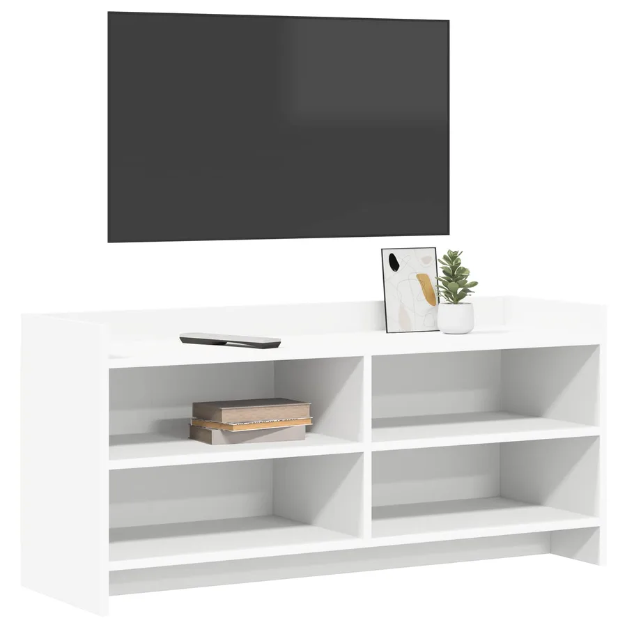 Meuble TV 100 x 33 x 47 cm Blanc Bois d'ingénierie - 3