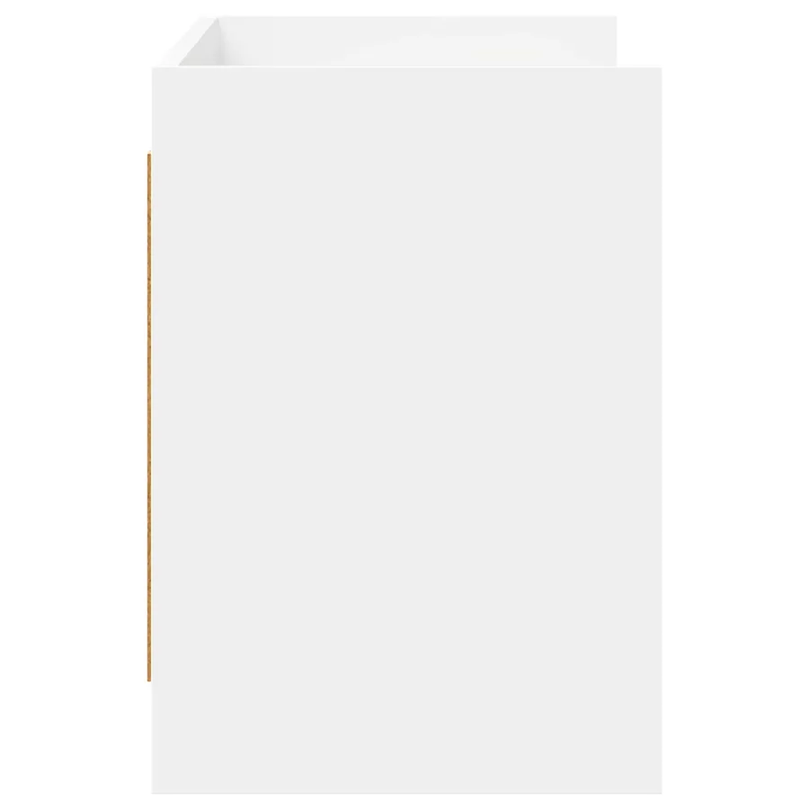 Meuble TV 100 x 33 x 47 cm Blanc Bois d'ingénierie - 5