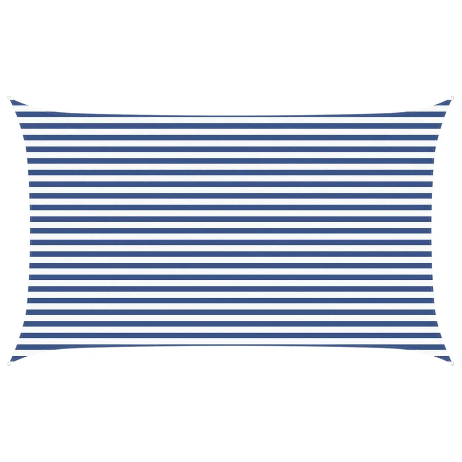 Voile d'ombre Bleu et Blanc 5 x 3 m 100 % polyester Oxford - 2