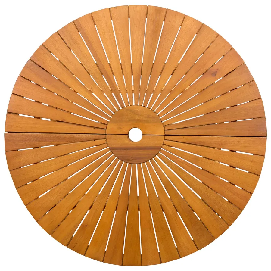 Table de jardin pliante Naturel Ø90 x 75 cm - 6