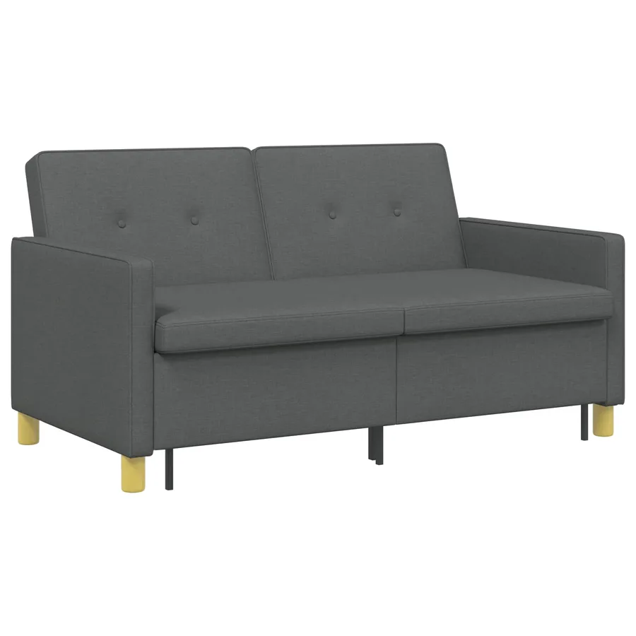 Canapé-lit escamotable Gris foncé Tissu - 5
