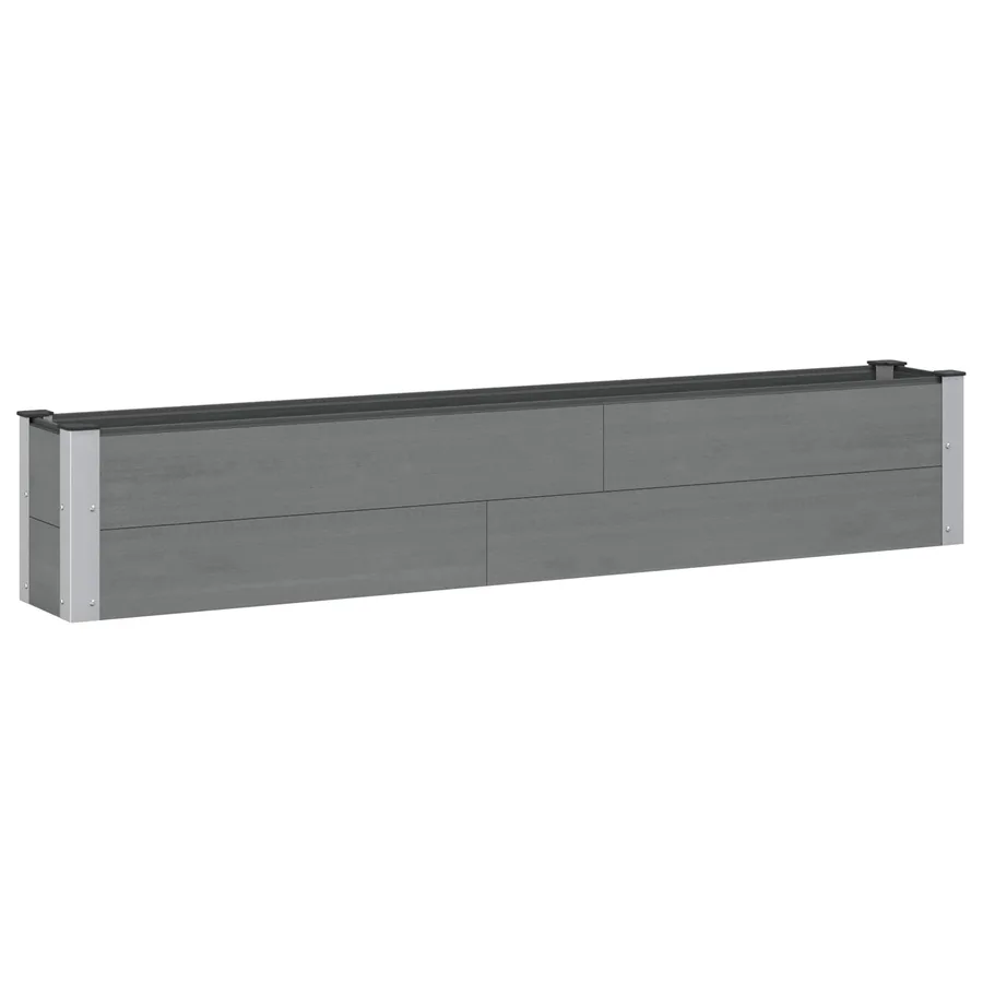Jardinière surélevée Gris 200 x 30 x 36 cm - 2