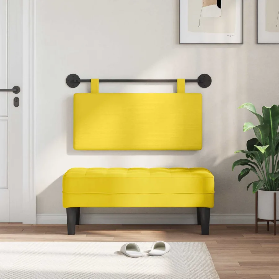 Tête de lit suspendue Tissu en velours côtelé - 3