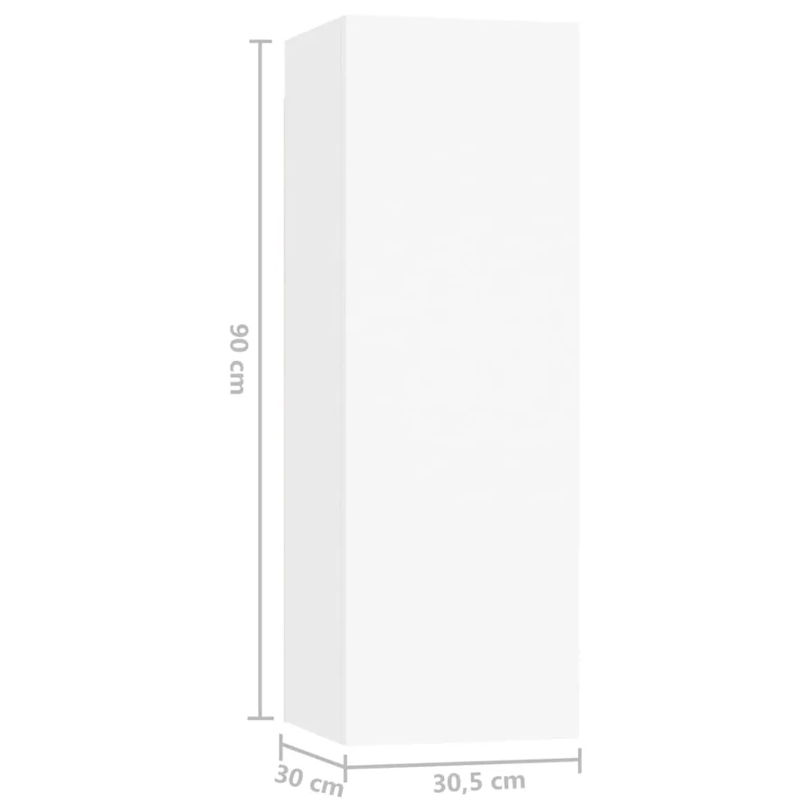 Ensemble de meubles TV 7 pcs Blanc Bois d'ingénierie - 8