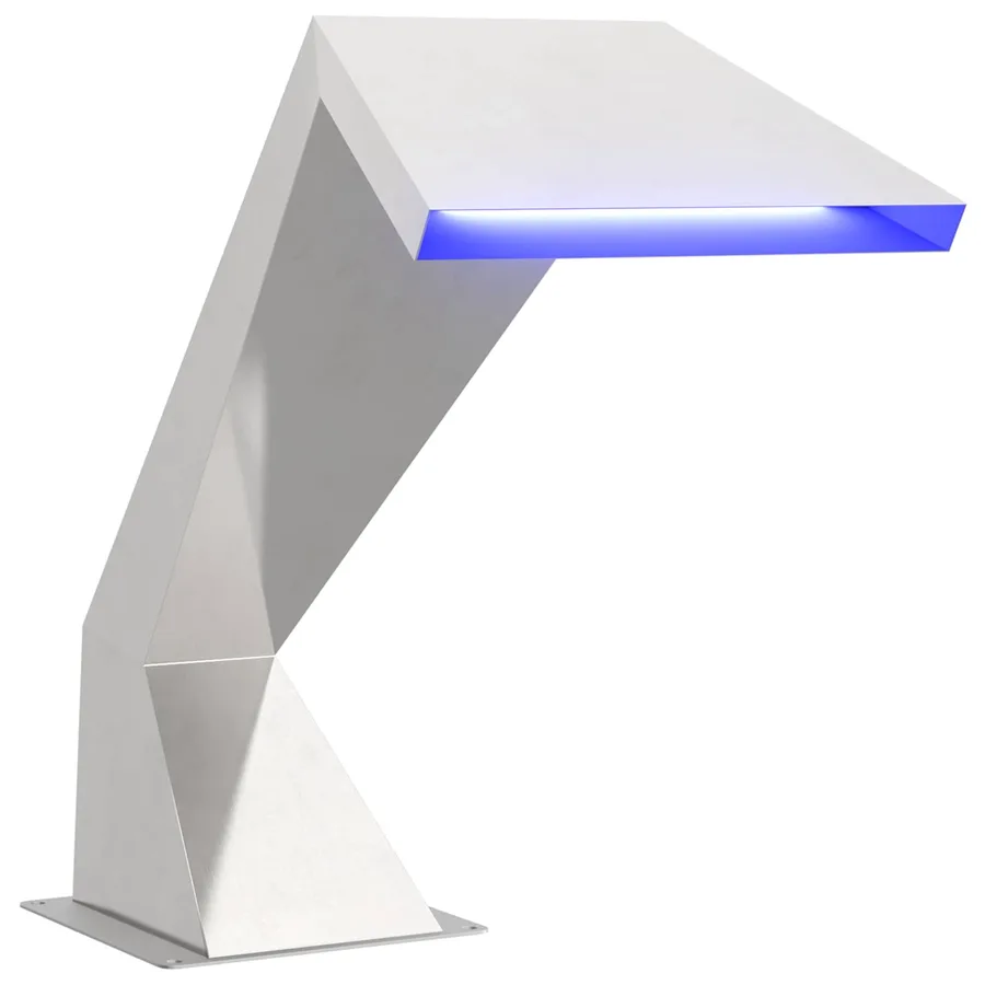 Chute d'eau de Piscine Acier inoxydable 63,5 x 29 x 51 cm - 2
