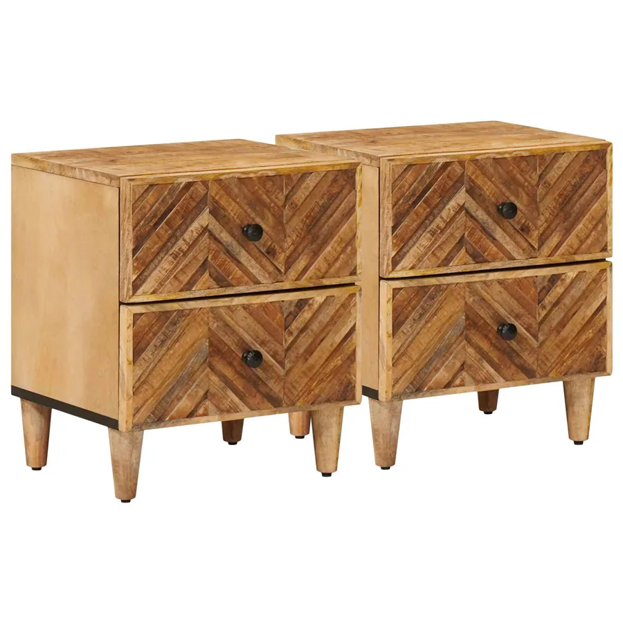 Table de chevet 2 pcs Marron 40 x 33,5 x 46 cm