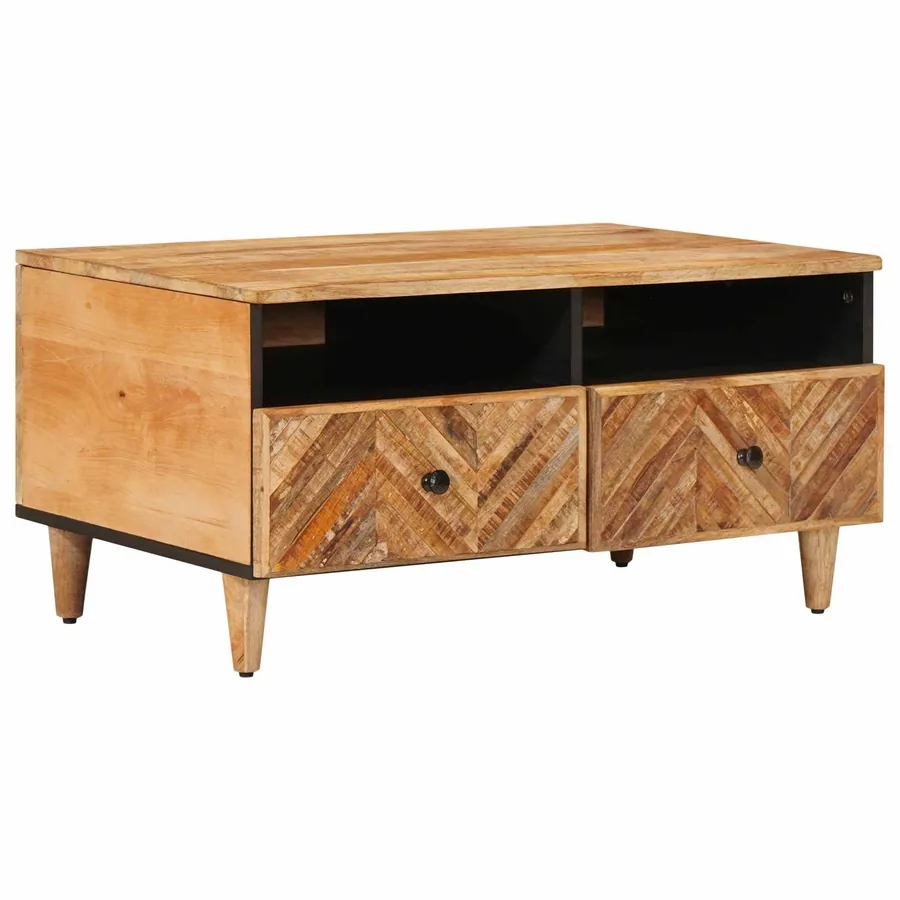 Table basse Marron 80 x 54 x 40 cm Bois de mangue massif