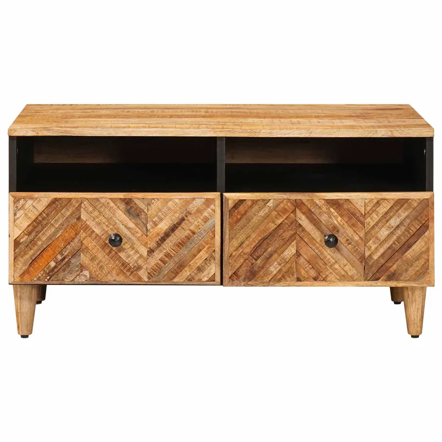 Table basse Marron 80 x 54 x 40 cm Bois de mangue massif - 3