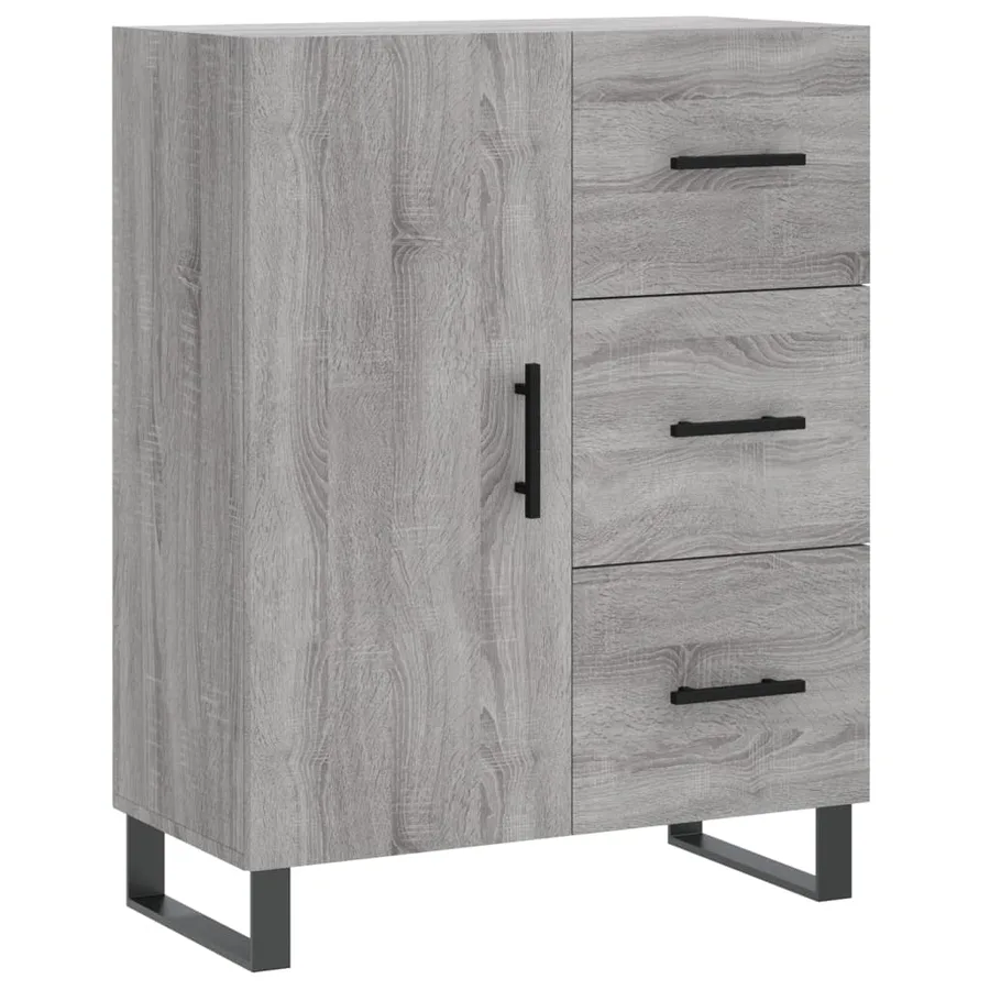 Buffet haut Sonoma gris 69,5x34x180 cm Bois d'ingénierie - 7