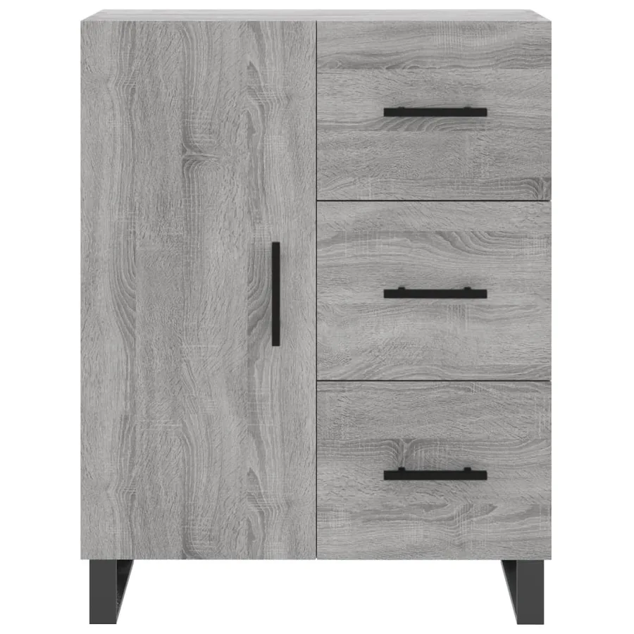 Buffet haut Sonoma gris 69,5x34x180 cm Bois d'ingénierie - 8