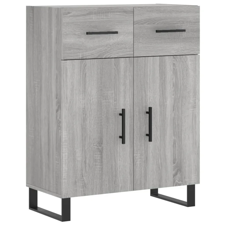 Buffet haut Sonoma gris 69,5x34x180 cm Bois d'ingénierie - 7